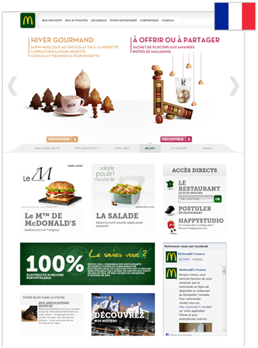 Site français de McDonald's Site français de McDonald's