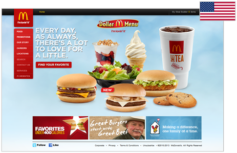 Site américain de McDonald's Site américain de McDonald's